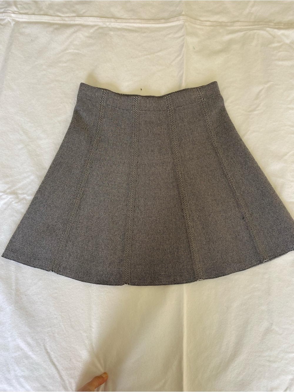 Zara Gray A-Line Knit Skirt